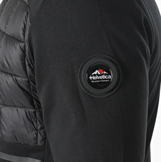 Sweat Capuche Zippé Dradler Noir Helvetica