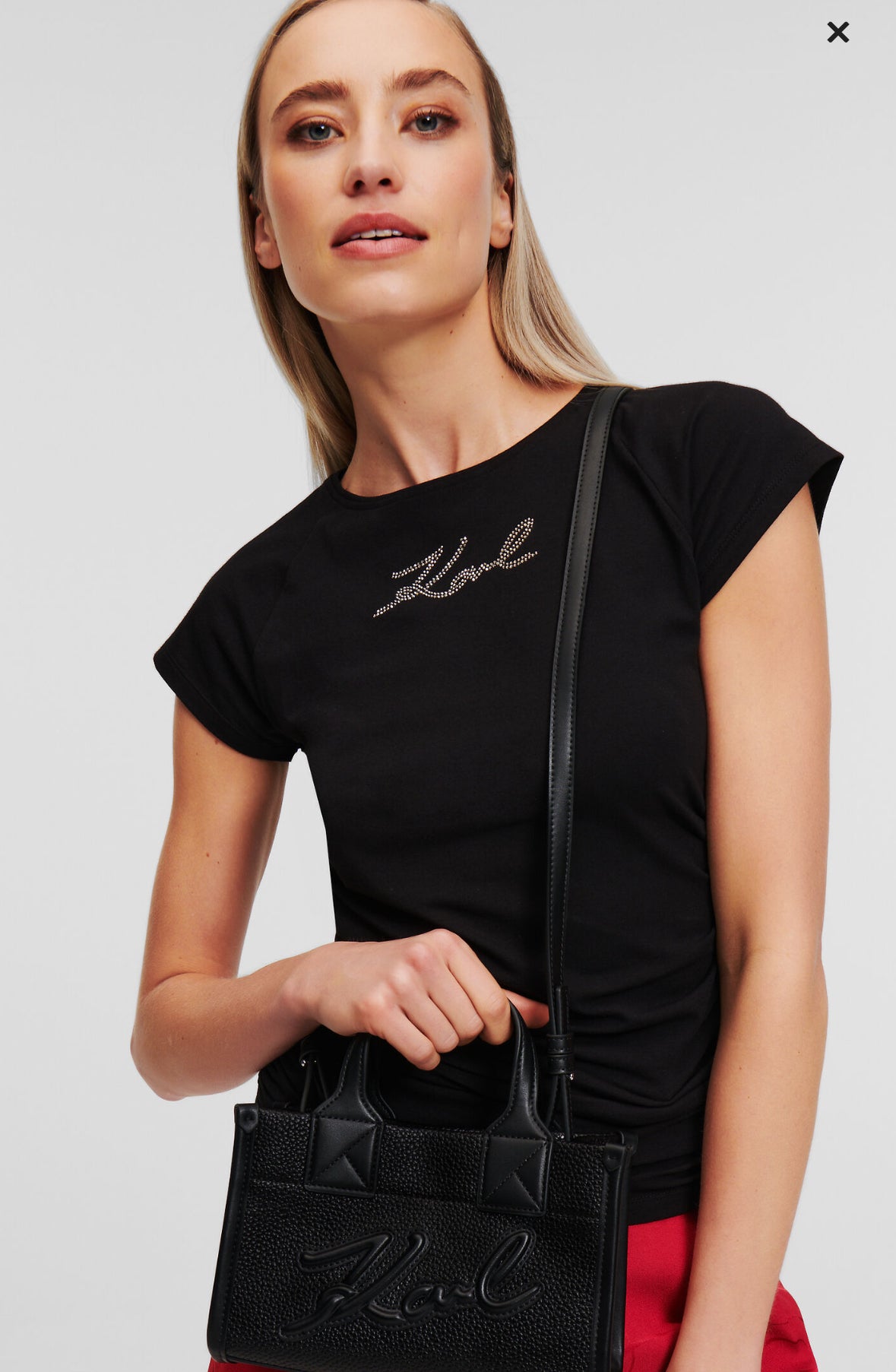 PETIT CABAS EN CUIR GRAINÉ K/SKUARE Karl Lagerfeld